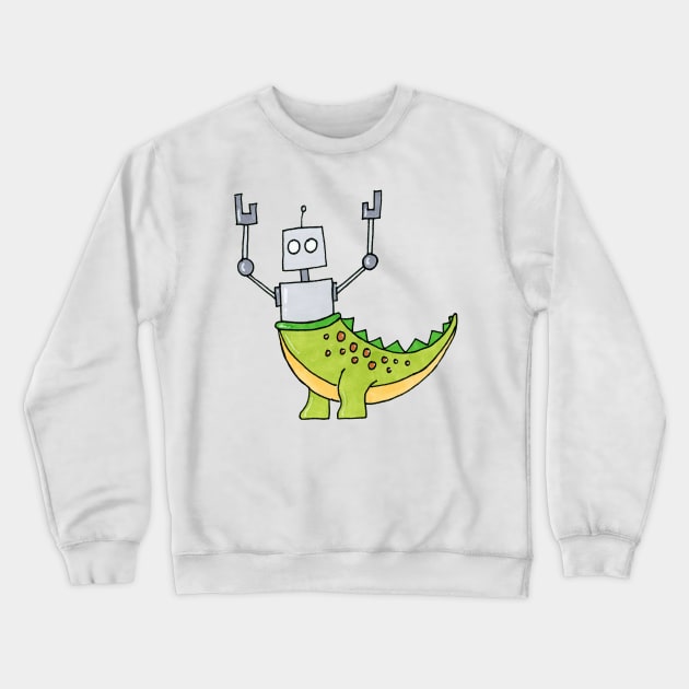 Dino-Bot Crewneck Sweatshirt by CuteBotss